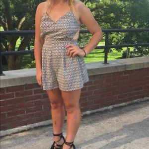 Black white lulus romper